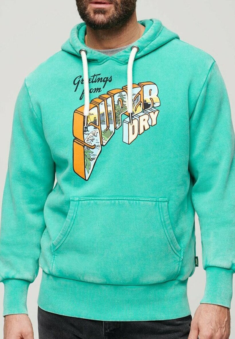 

Толстовка TRAVEL GRAPHIC Superdry, зеленый