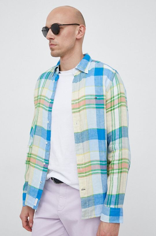 

Льняная рубашка Tommy Hilfiger, синий