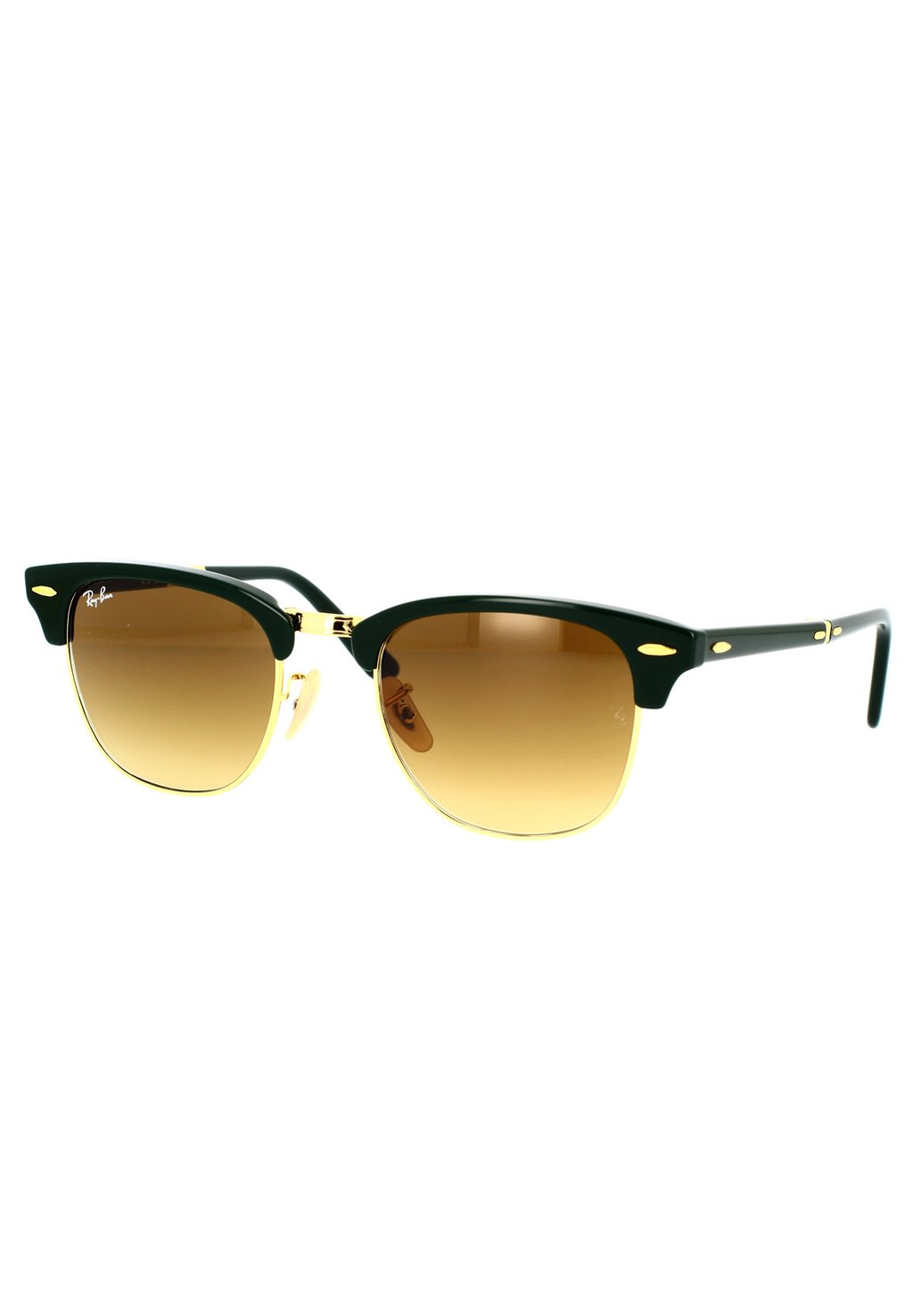 цена Солнцезащитные очки Clubmaster Folding Ray-Ban, зеленый