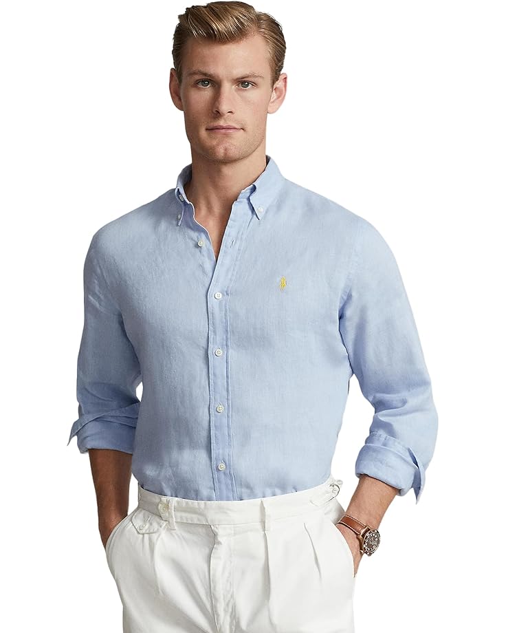 Рубашка Polo Ralph Lauren Classic Fit Long Sleeve Linen, цвет Blue Hyacinth