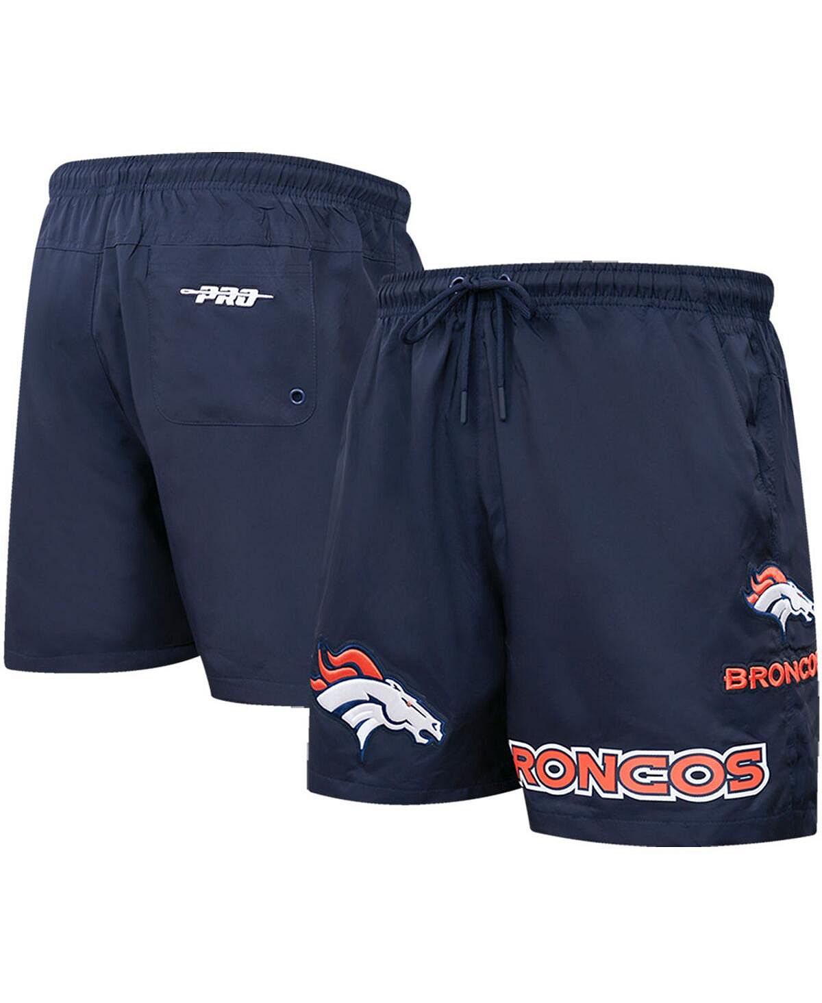 Мужские темно-синие тканые шорты Denver Broncos Pro Standard