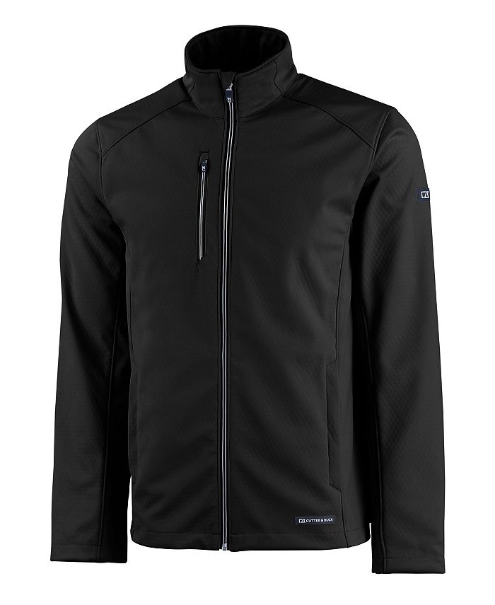 цена Мужская куртка Evoke Eco Softshell из переработанного материала с полной молнией Cutter & Buck, черный