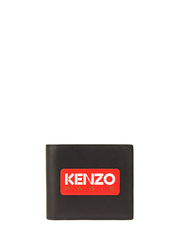 

Мужской кожаный кошелек с черным логотипом Kenzo
