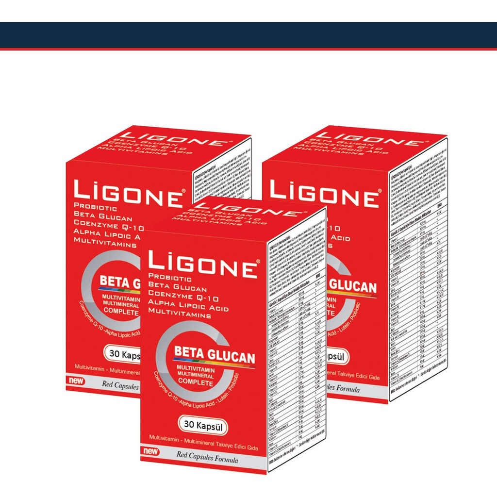 Пищевая добавка Newdrog Ligone Beta Glucan, 3 упаковки по 30 капсул
