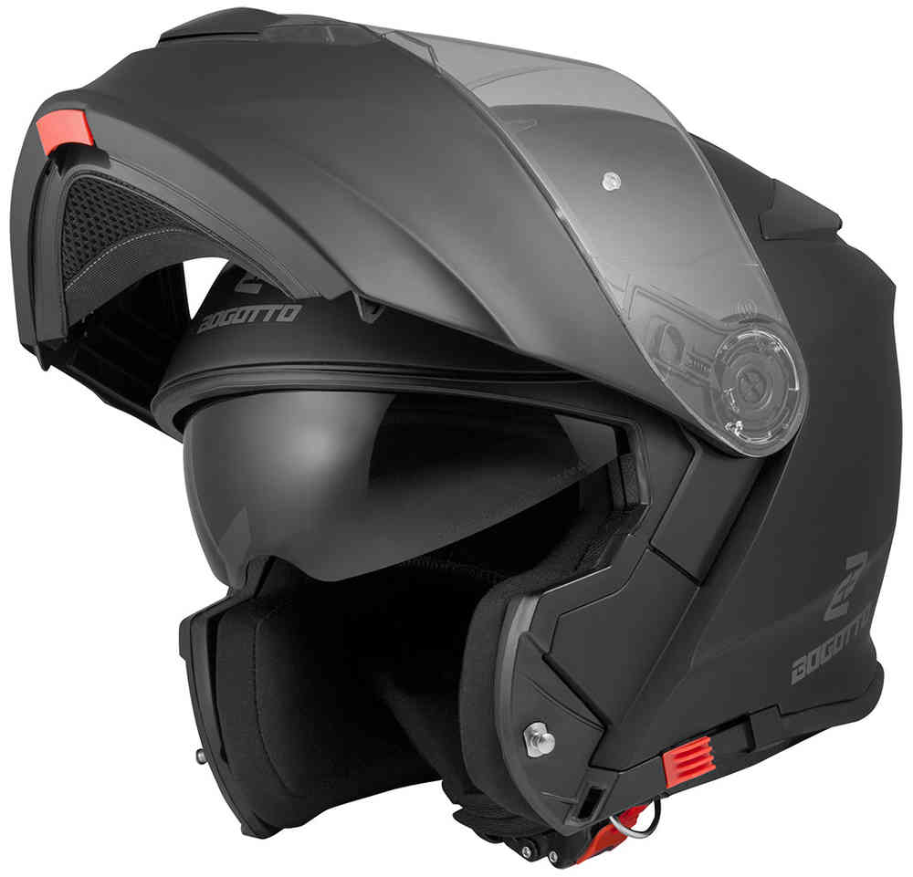 V271 Мотоциклетный шлем Bogotto, черный мэтт