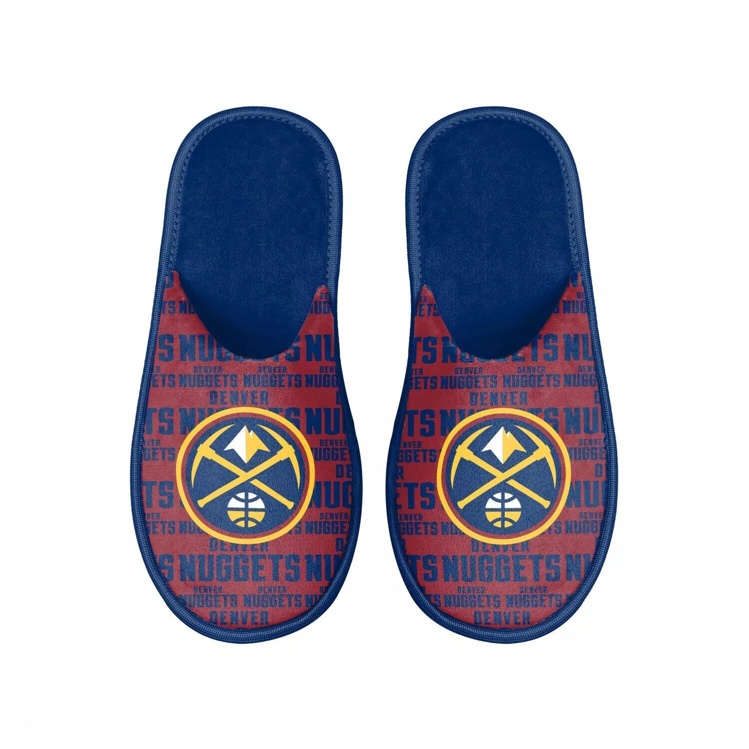 

Мужские шлепанцы с логотипом FOCO Denver Nuggets