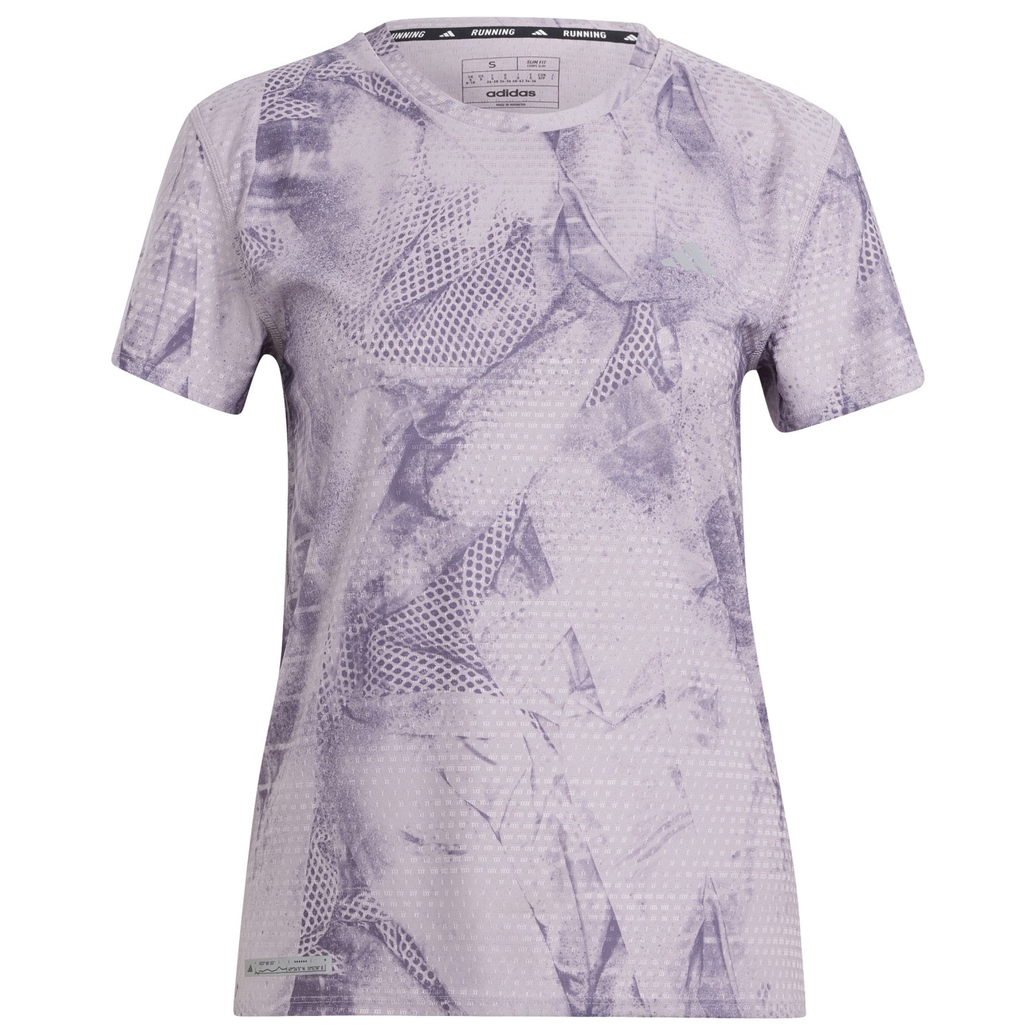 Беговая рубашка Adidas Women's ULT AOP Heather Tee, цвет Preloved Fig/Ash Purple