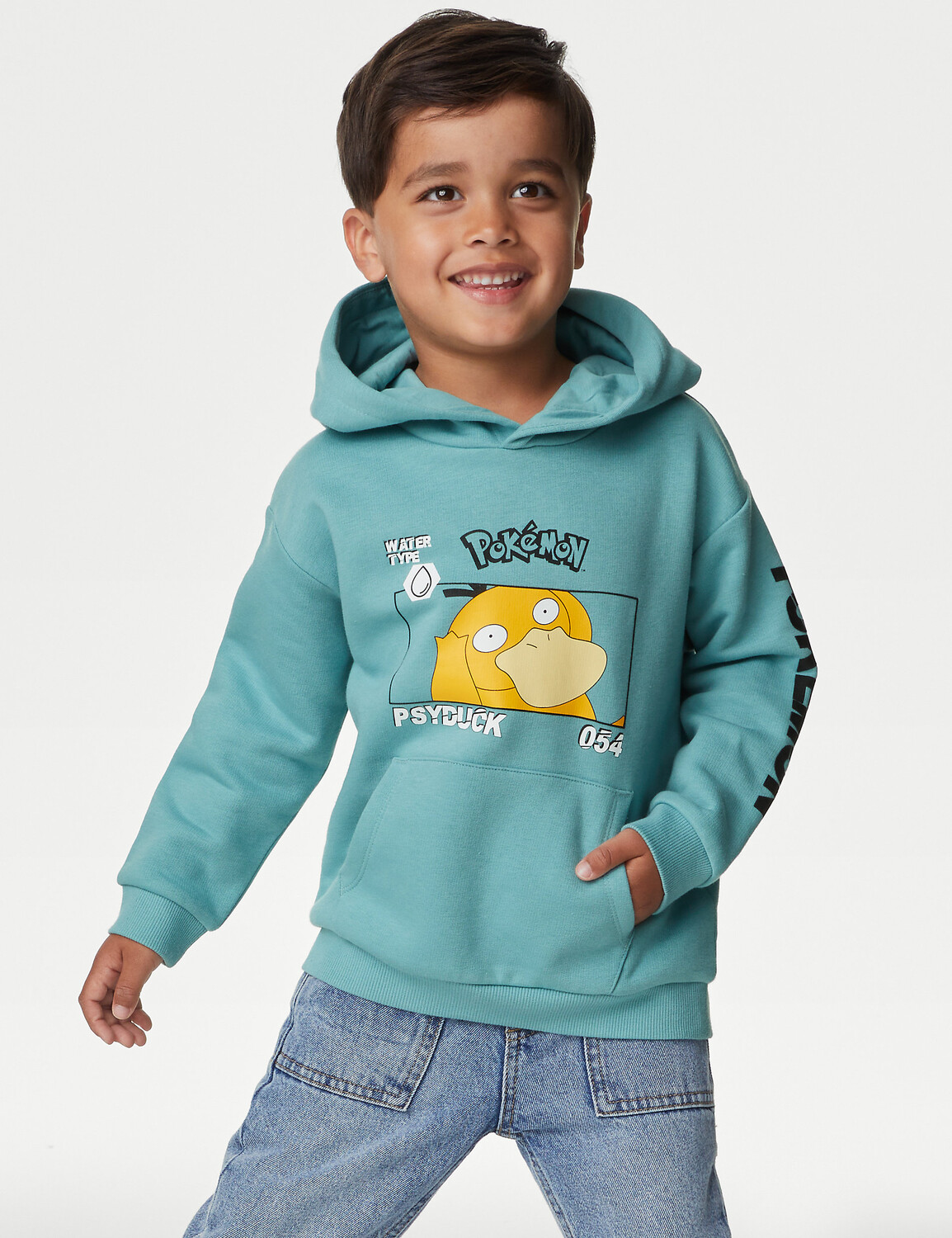 

Толстовка с капюшоном из хлопка с рисунком Pokémon (2–8 лет) Marks & Spencer