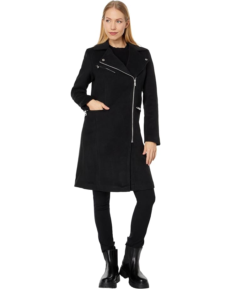 Пальто Avec Les Filles Wool Blend Moto, черный пальто zara wool blend fitted черный
