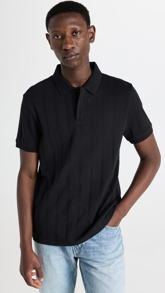

Поло Club Monaco Wide Rib, черный