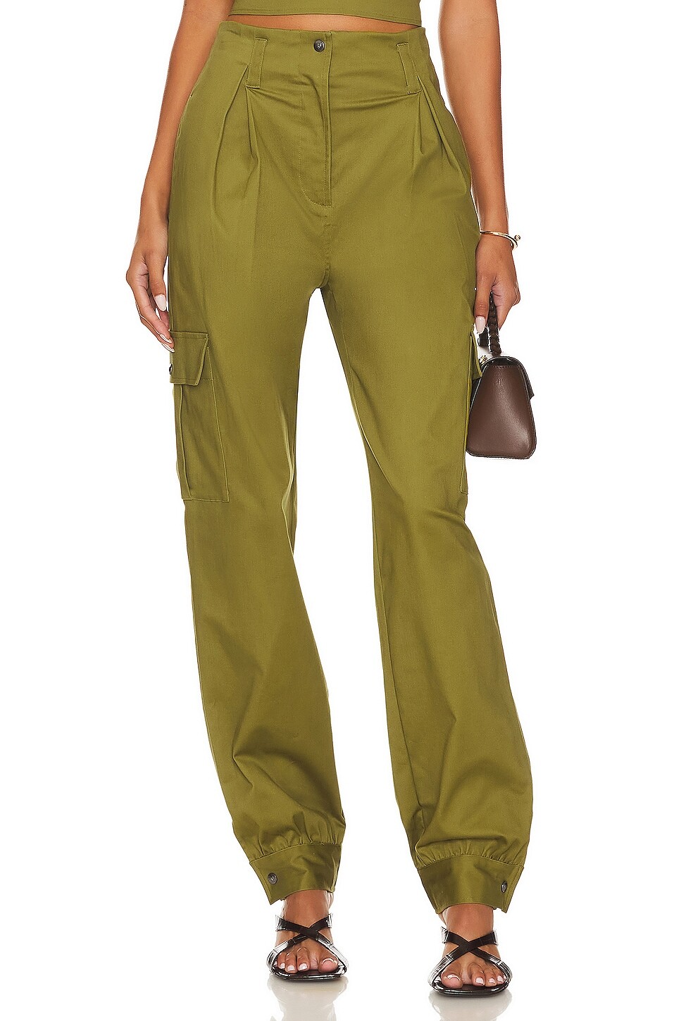 

Брюки LITA by Ciara Relaxed Paperbag Cargo Trouser, цвет Avocado