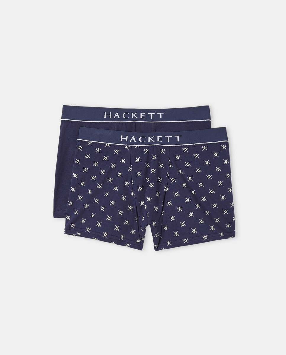 

Пакет из двух мужских трикотажных боксеров Hackett, темно-синий