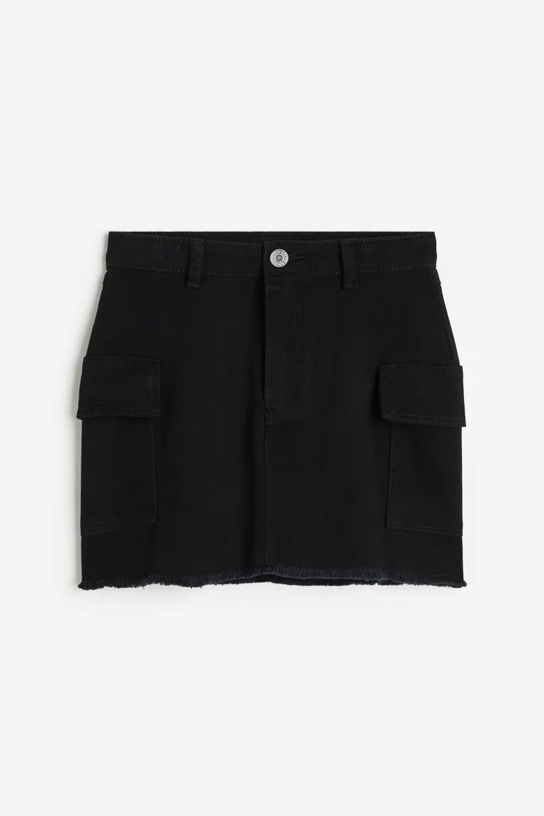 

Юбка карго из габардина H&M, черный