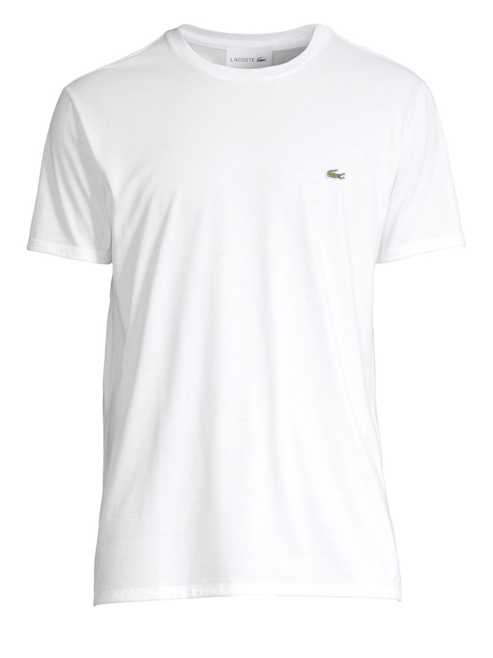 

Хлопковая футболка с круглым вырезом Lacoste, белый