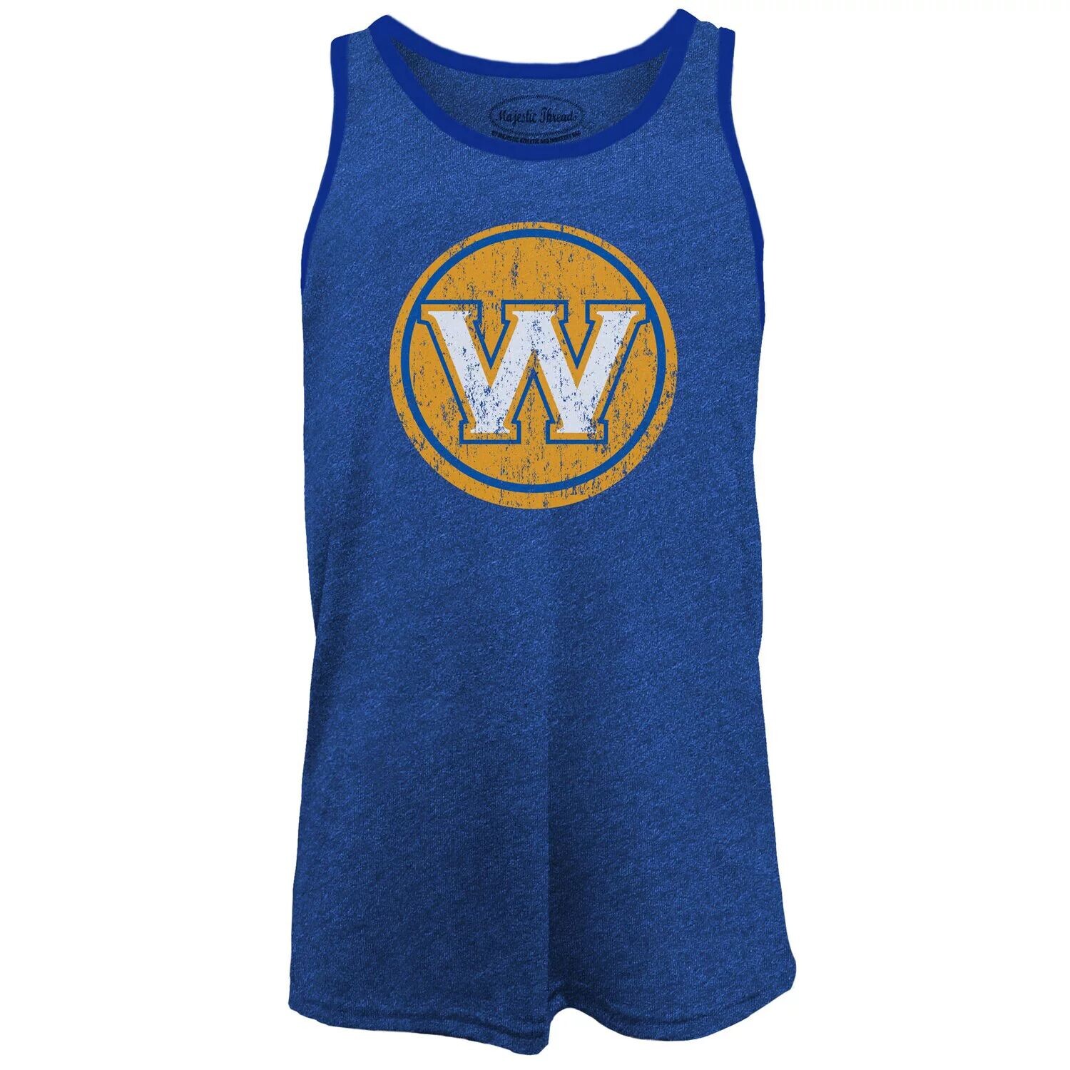 

Мужская майка Majestic Threads Klay Thompson Royal Golden State Warriors с именем и номером Tri-Blend