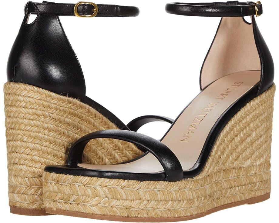 

Туфли Stuart Weitzman Nudist Espadrille Wedge, черный