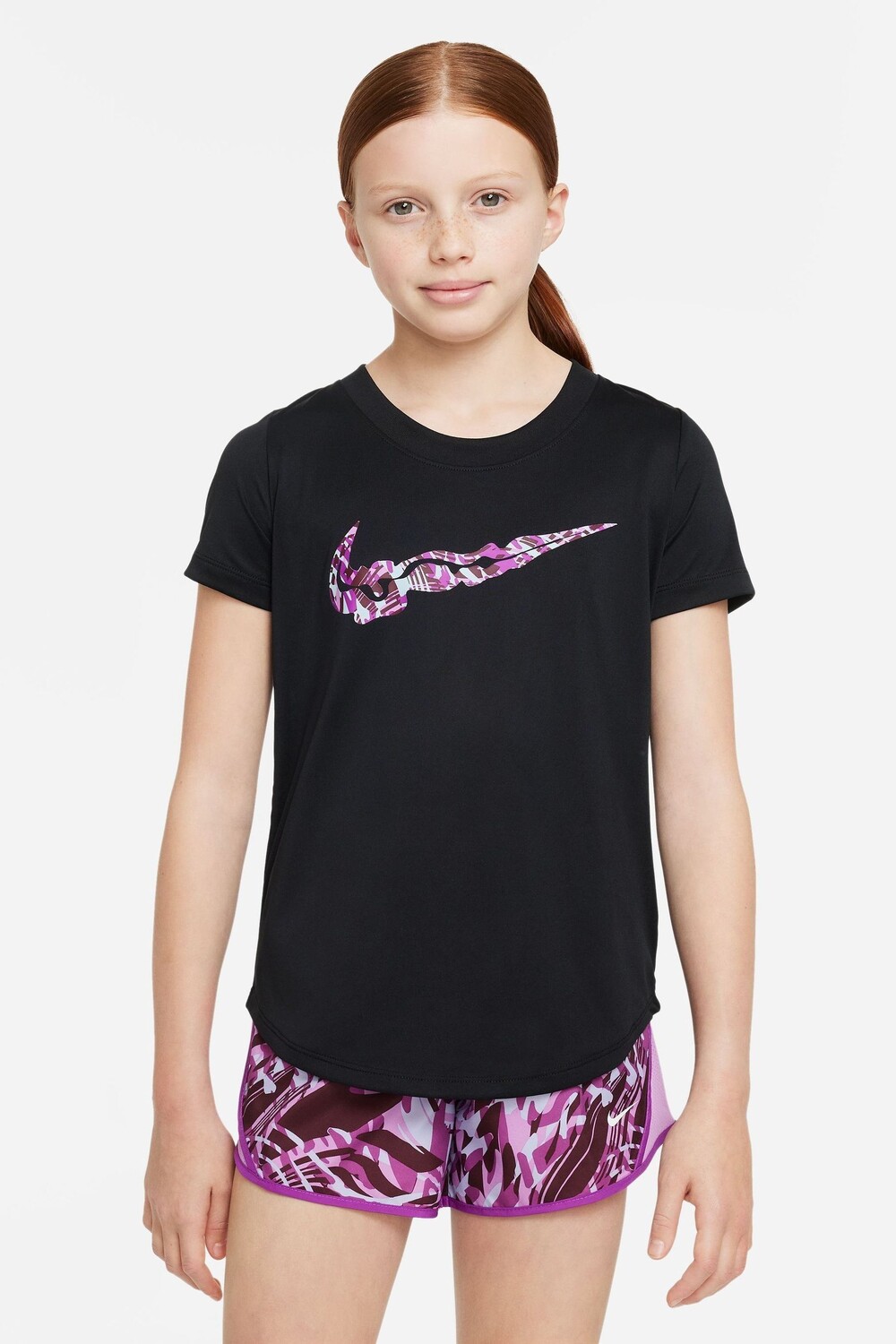 

Тренировочная футболка Dri-FIT с короткими рукавами Nike, черный