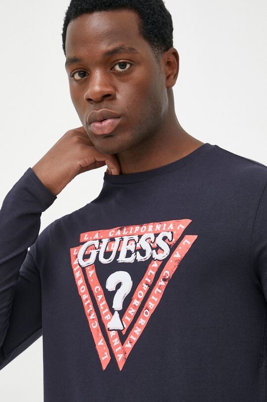 

Угадай длинный рукав Guess, темно-синий