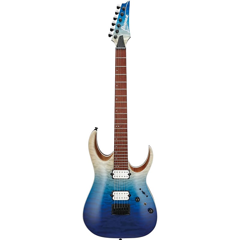 Электрогитара Ibanez High Performance RGA42HP Electric Guitar, Off Set White Dot Inlay Jatoba Fretboard, Blue Iceberg Gradation электрогитара ibanez rga42hpqm big