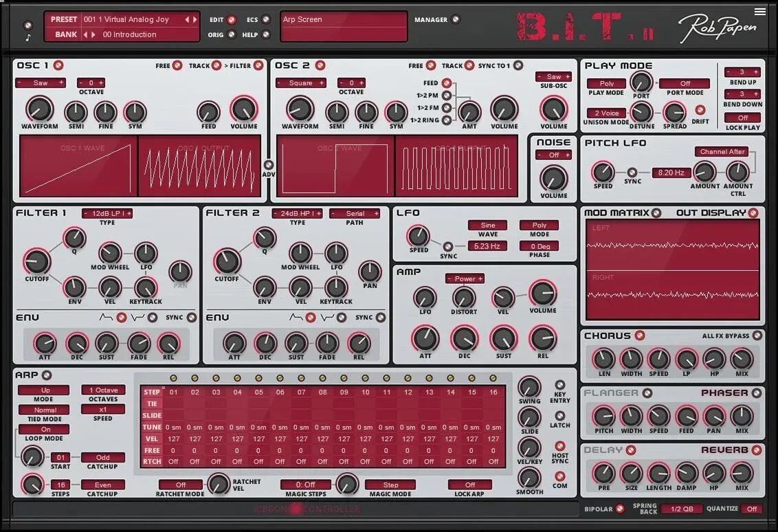 

Rob Papen BIT 2 Плагин виртуального аналогового синтезатора