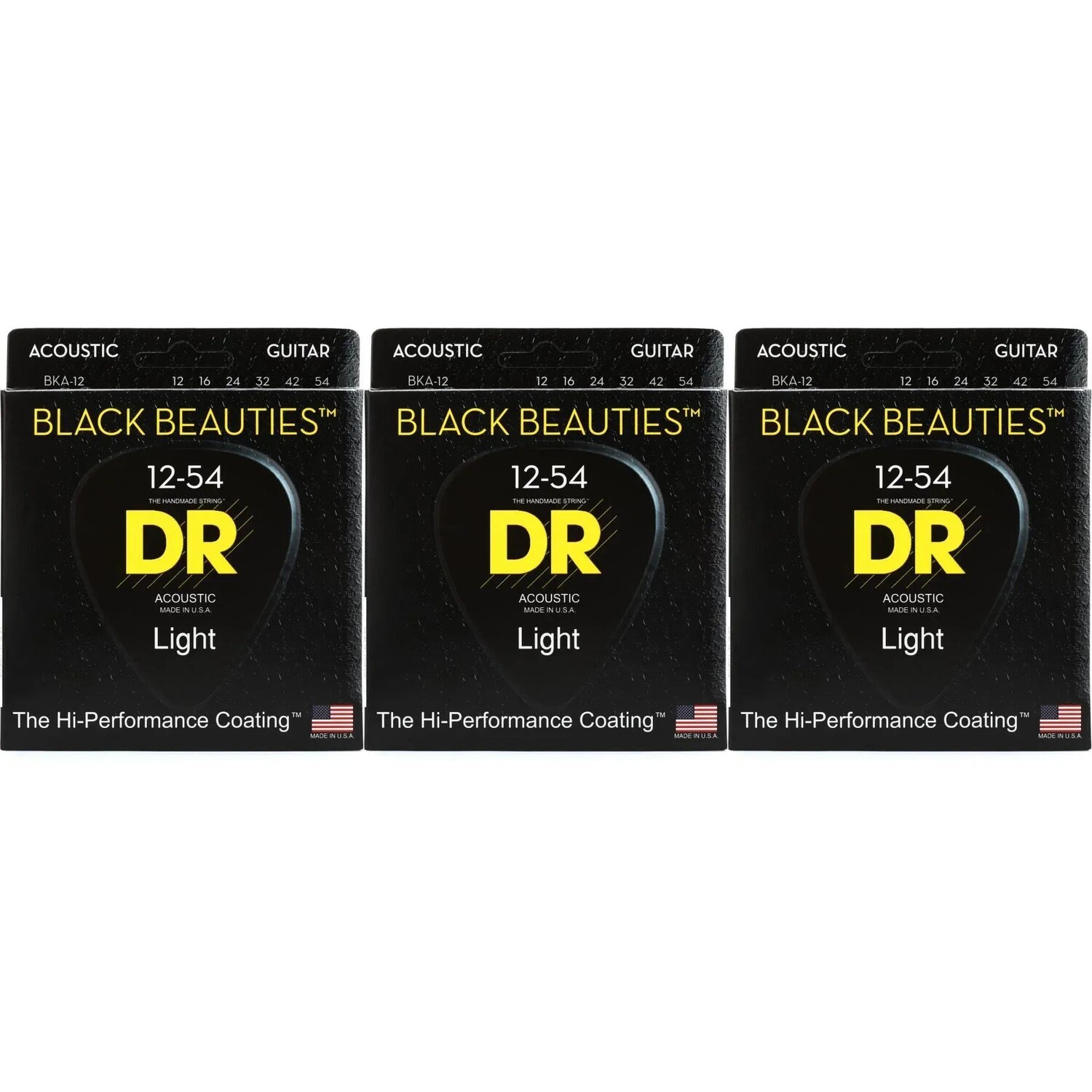 

Струны DR Strings BKA-12 Black Beauties K3 для акустической гитары с покрытием — .012-.054 светлые (3 шт. в упаковке)