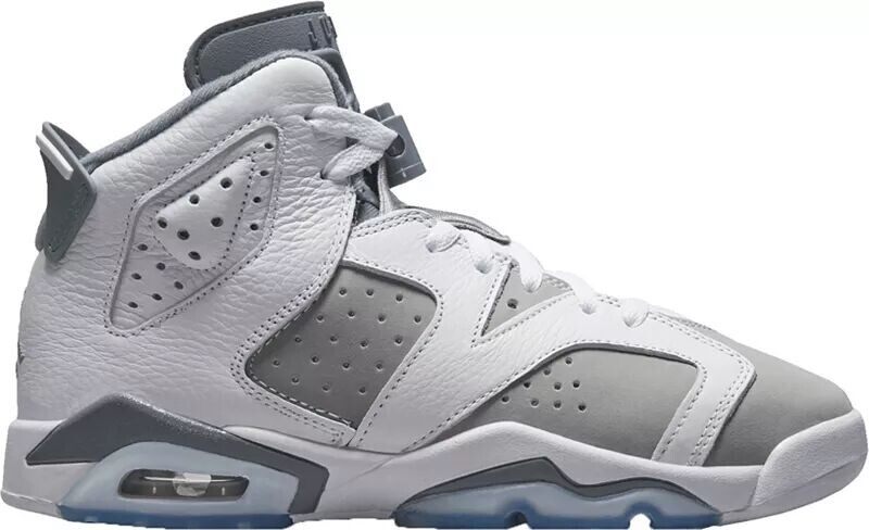 

Детские баскетбольные кроссовки Air Jordan 6 Retro для начальной школы, белый/серый