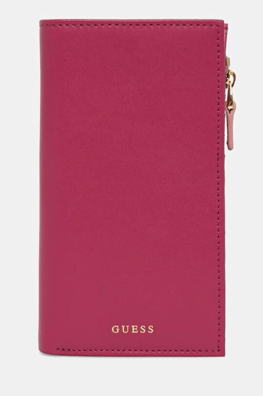 

Кожаный кошелек Guess, розовый