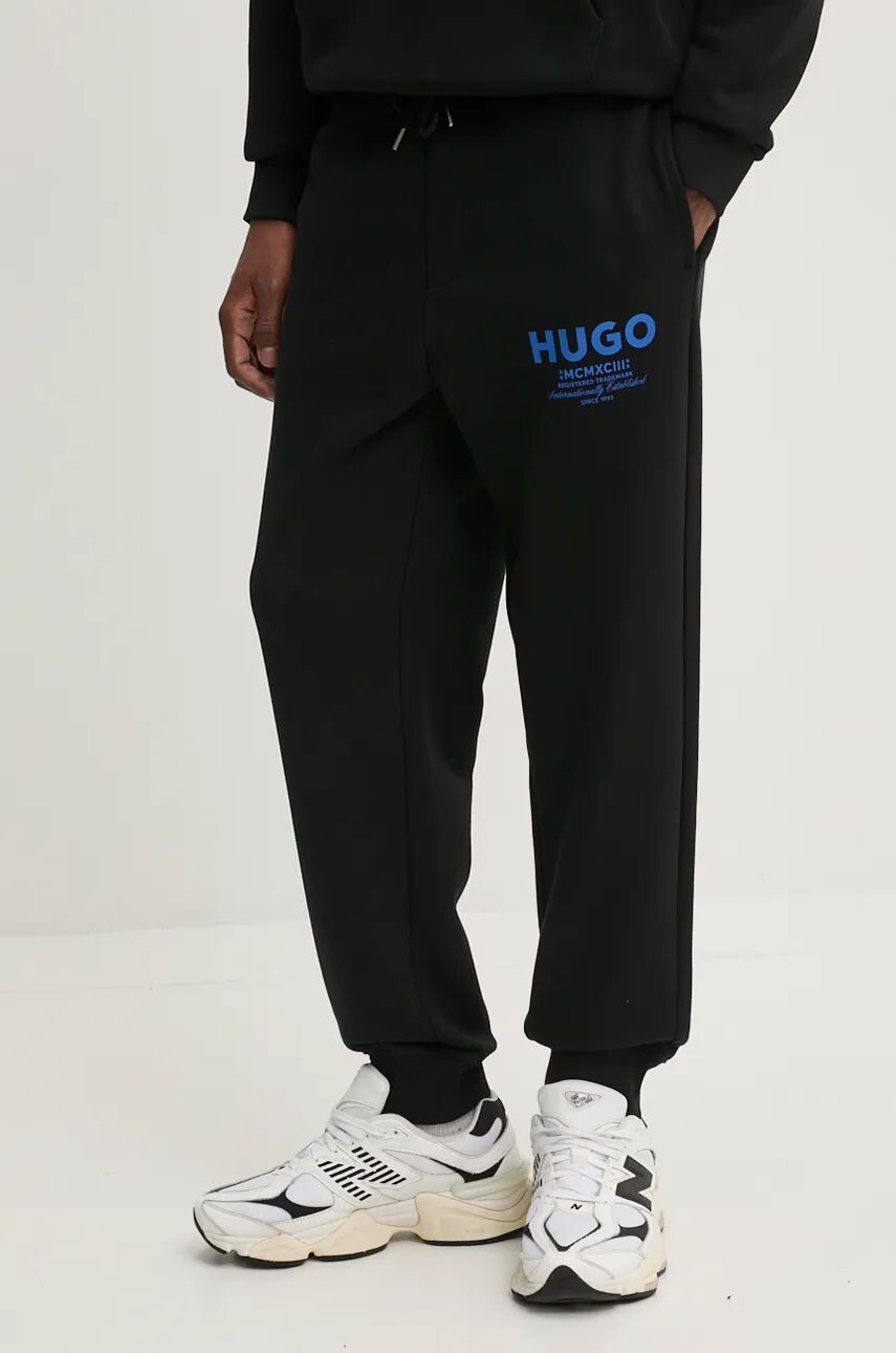 

Hugo Синие хлопковые спортивные брюки Hugo Blue, черный