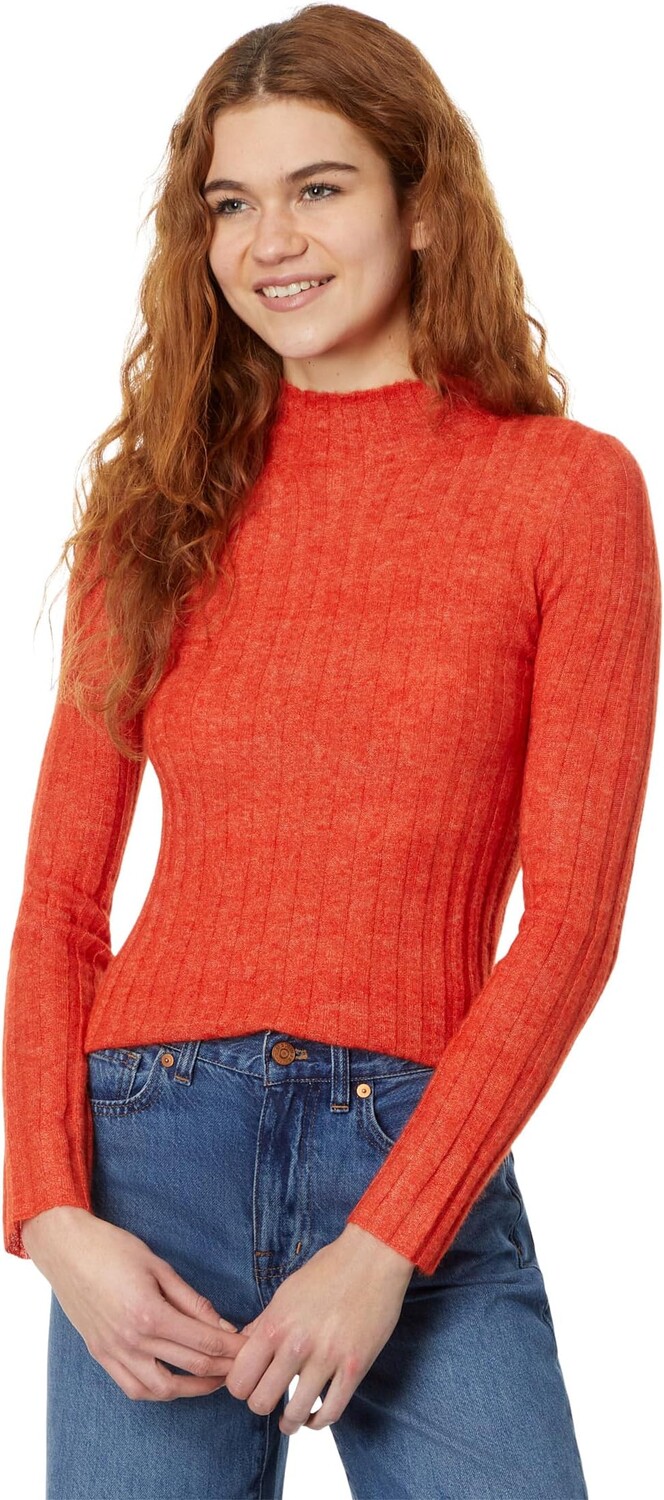 

Свитер с воротником из альпаки Madewell, цвет Wild Poppy