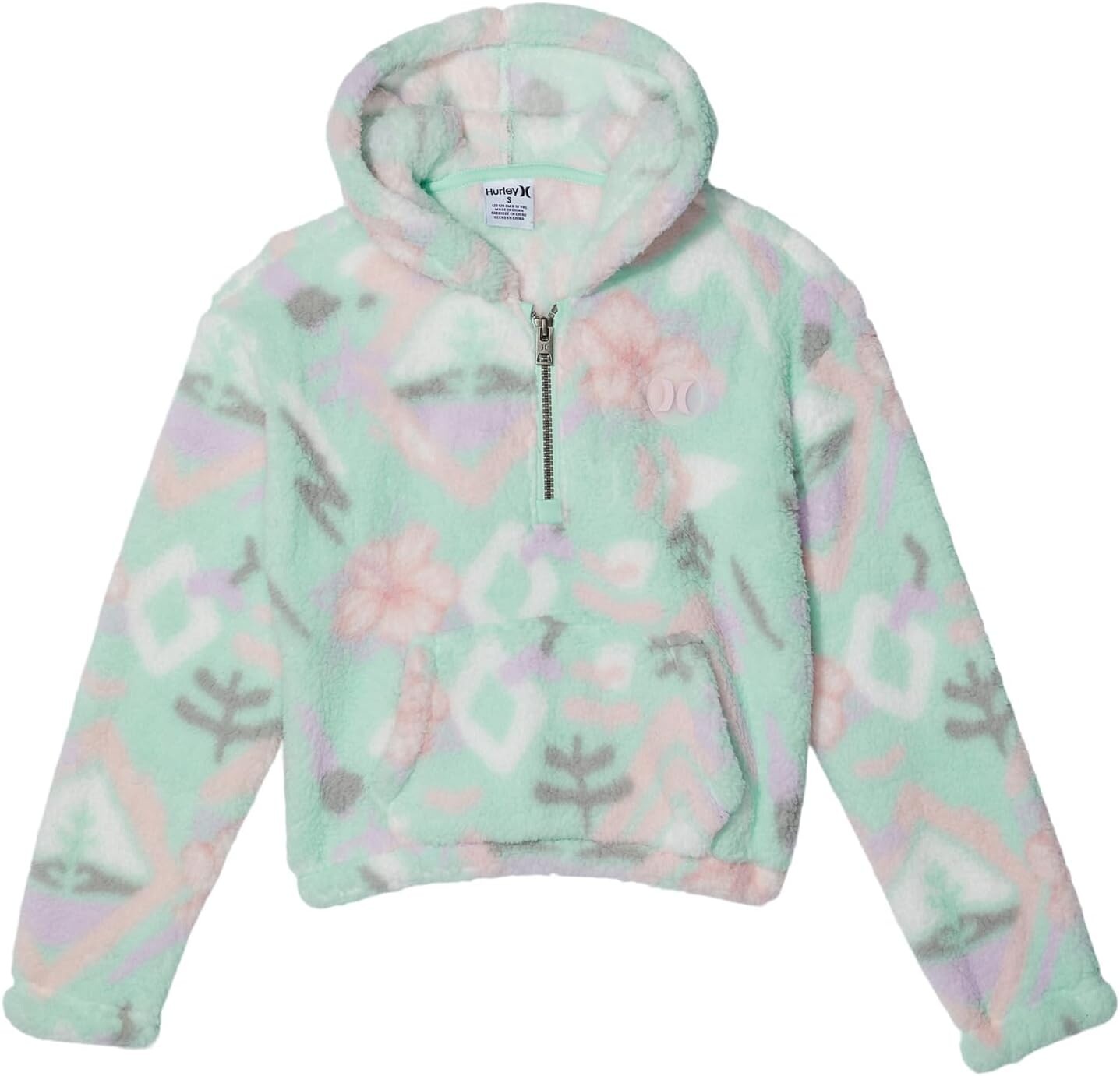 

Толстовка Hurley Sherpa 3/4 Zip Pullover, цвет Mint Foam