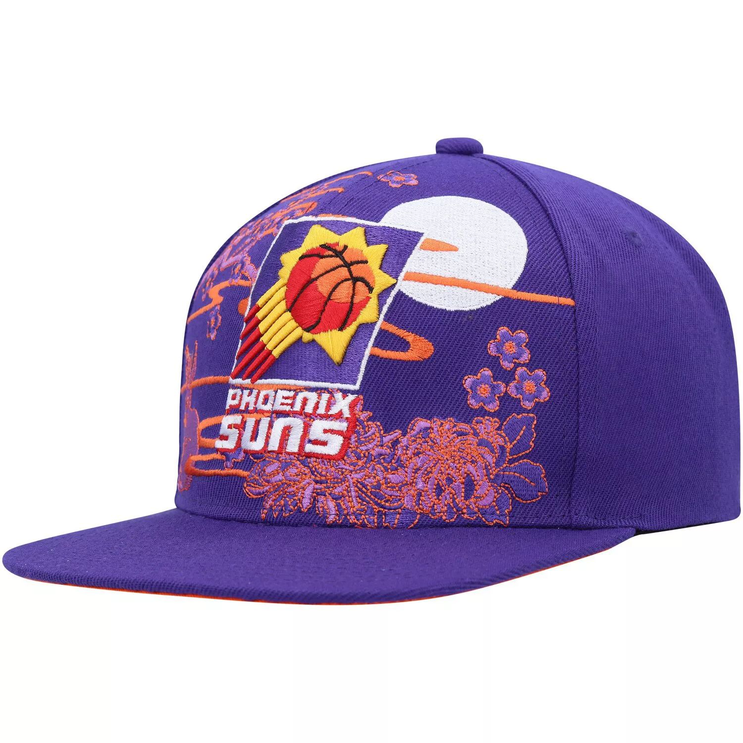 Мужская фиолетовая шляпа Mitchell & Ness Phoenix Suns из твердой древесины, классическая шляпа с изображением азиатского наследия, Snapback