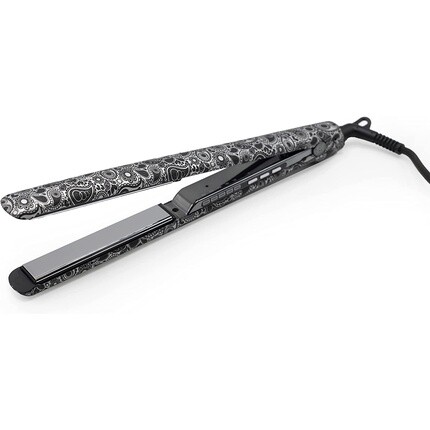 

Выпрямитель для волос C3 Paisley Silver Soft Touch с титановыми пластинами и плойкой для тонких волос, Corioliss