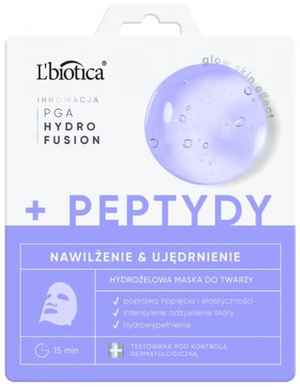 Гидрогелевая маска для лица с пептидами, 1 шт. Lbiotica, LBIOTICA / BIOVAX