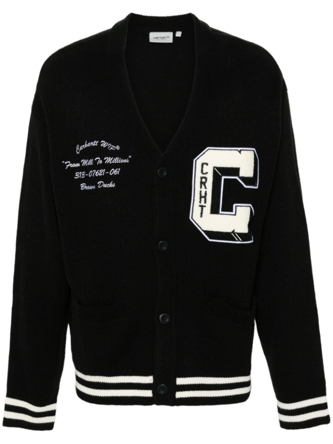 

Carhartt WIP кардиган Brown Ducks, черный