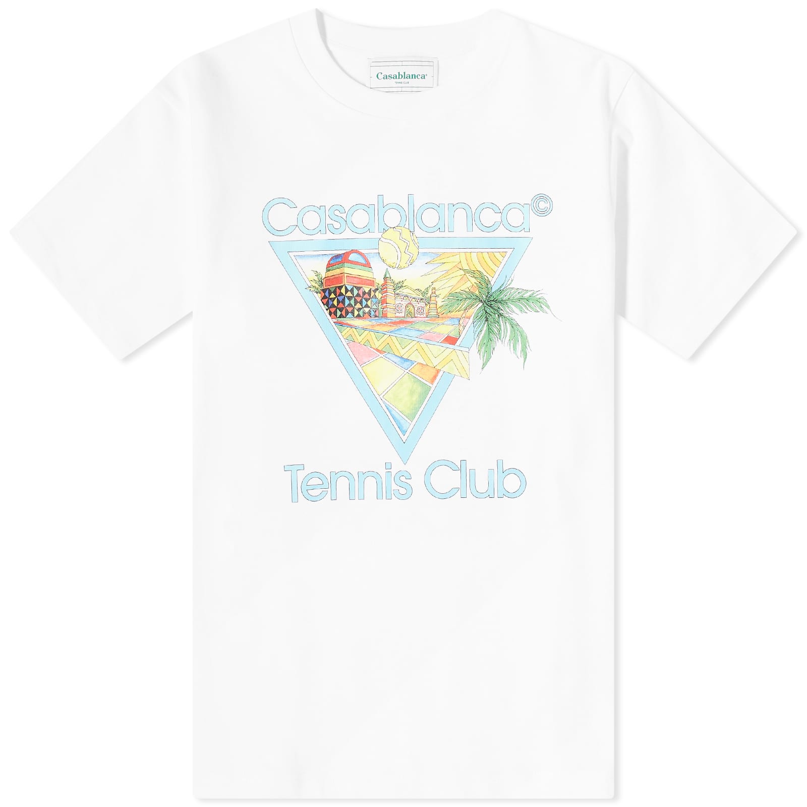 Футболка Casablanca Afro Cubism Tennis Club, белый