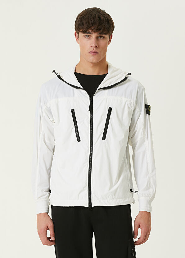 

Пальто с капюшоном Stone Island, белый