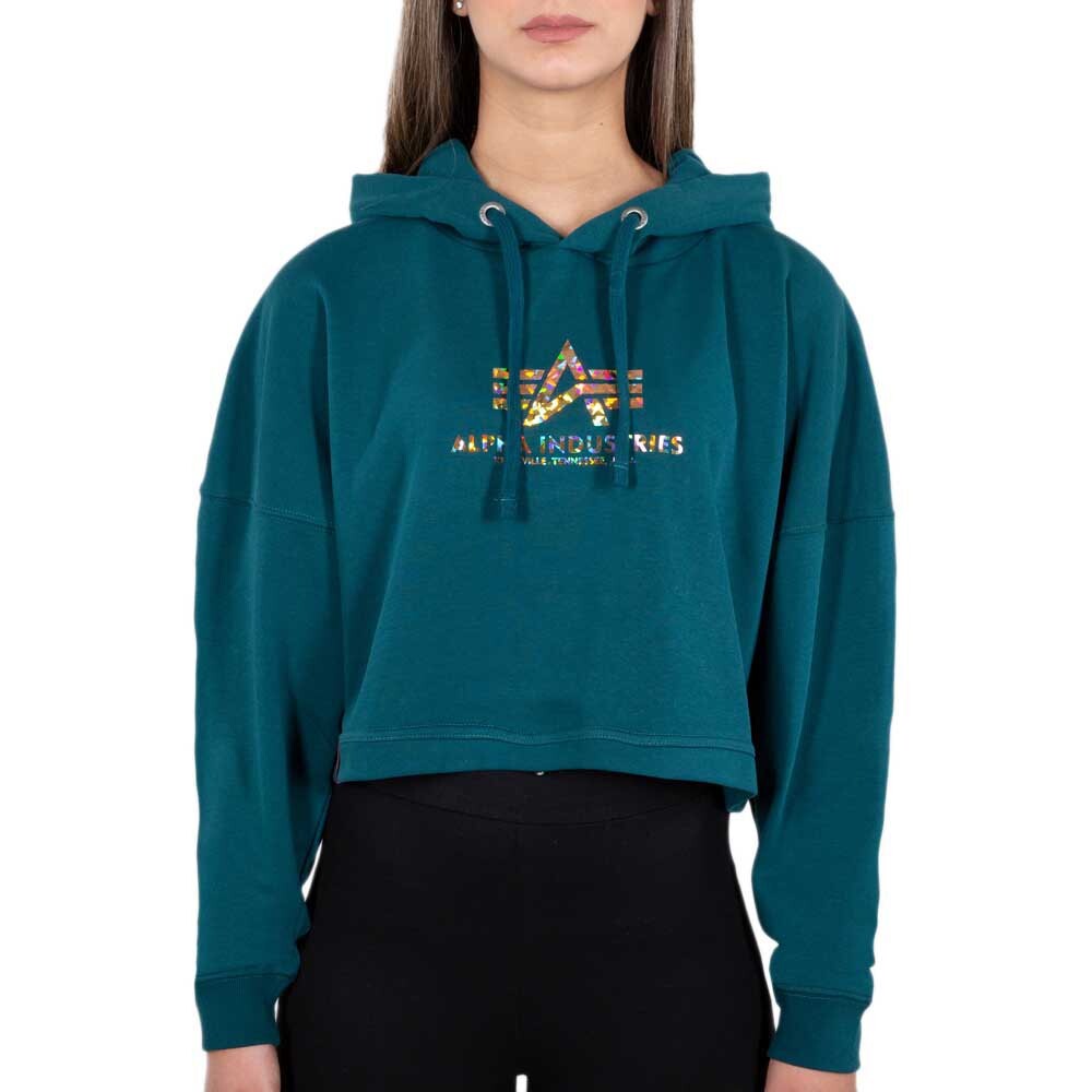 

Худи Alpha Industries Basic COS Holografic Print, зеленый