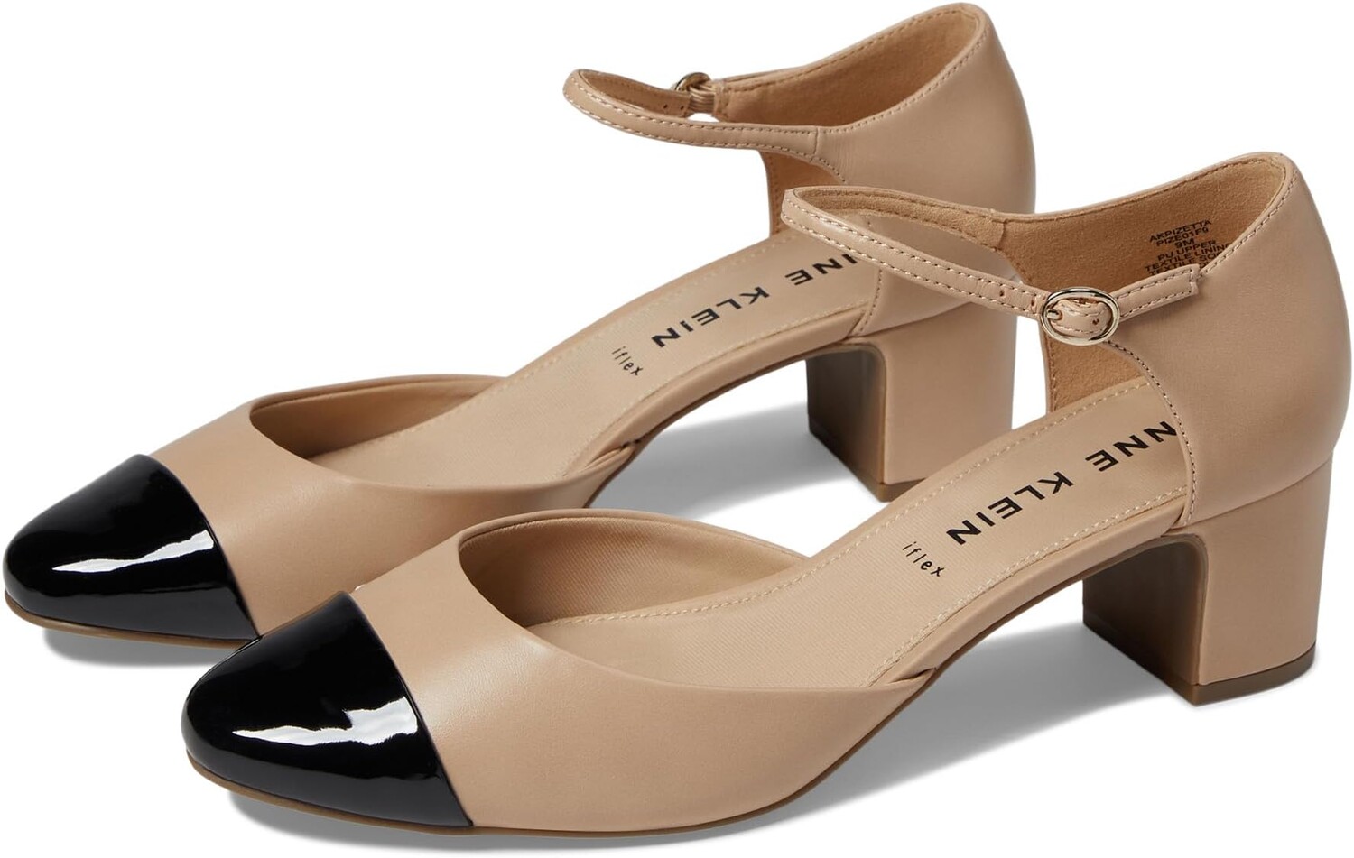 

Туфли Pizetta Anne Klein, цвет Nude/Black Patent