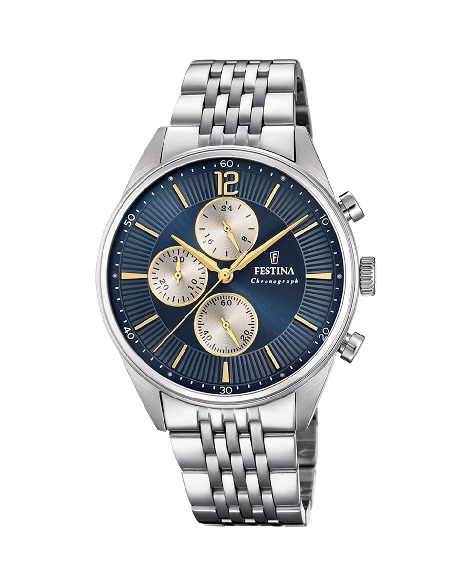 

F20285/7 Мужские часы Timeless Chronograph из серебряной стали Festina, серебро