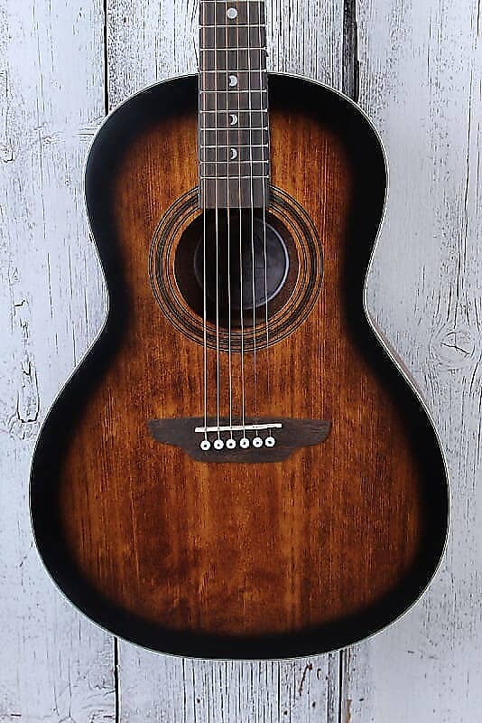 

Акустическая гитара Luna Art Vintage Parlor Solid Top Acoustic Electric Guitar Vintage Brownburst