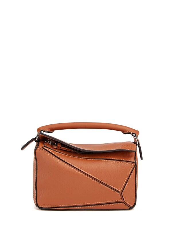 

Коричневая женская кожаная сумка mini puzzle Loewe