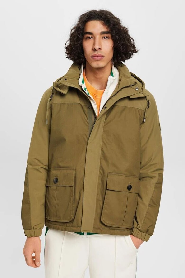 

Зимняя куртка со съемным капюшоном Esprit, зеленый