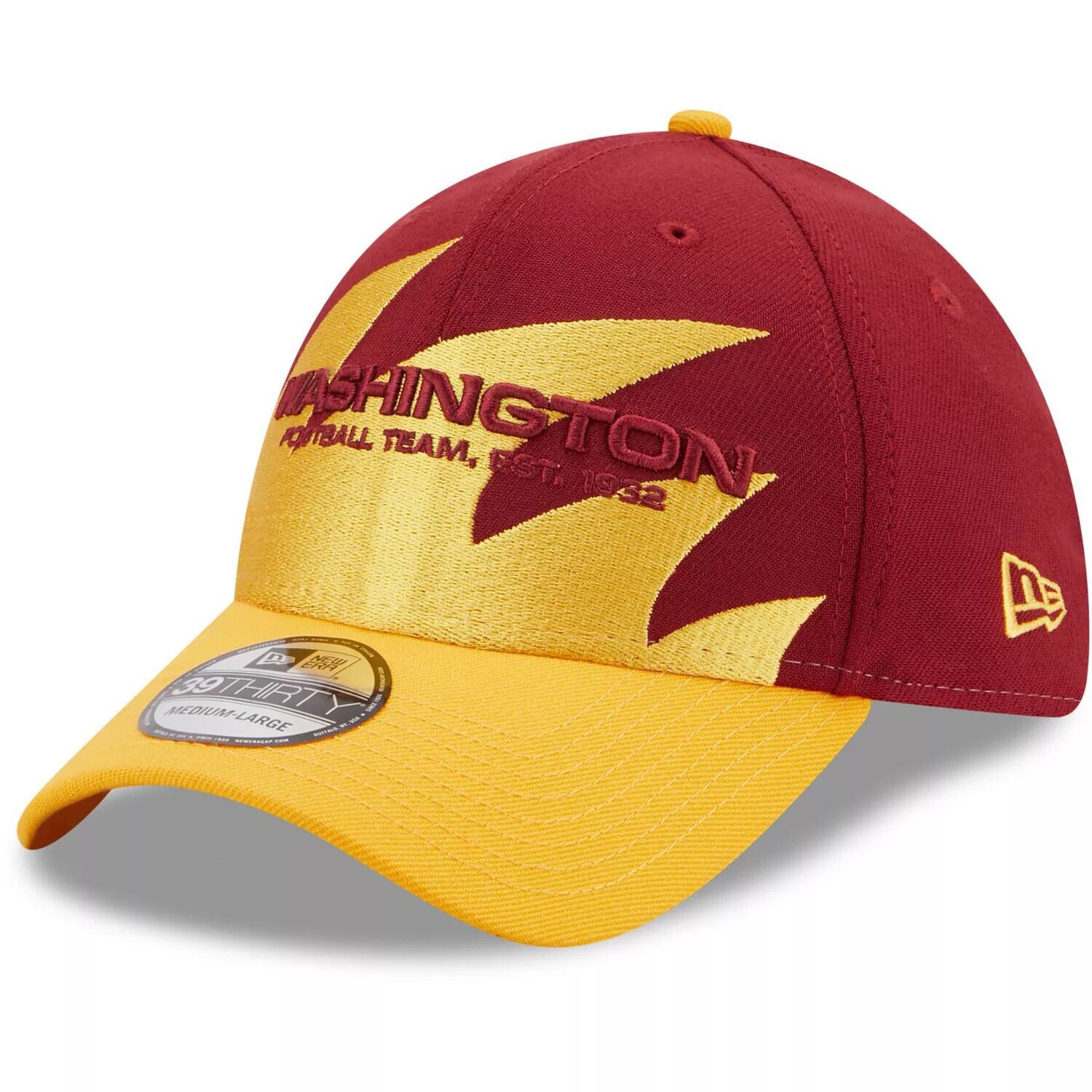 

Мужская гибкая кепка New Era бордового/золотого цвета Washington Football Team Surge 39THIRTY