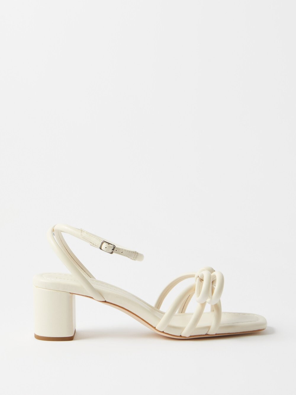 

Кожаные сандалии mikel 55 с бантом спереди Loeffler Randall, белый