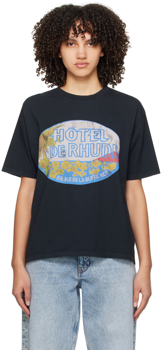 

Черная футболка Димора Rhude, цвет Vintage black