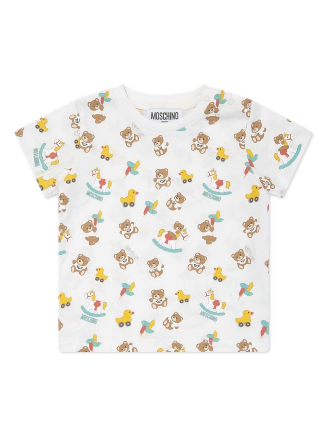

Moschino Kids футболка с принтом Teddy Bear, белый