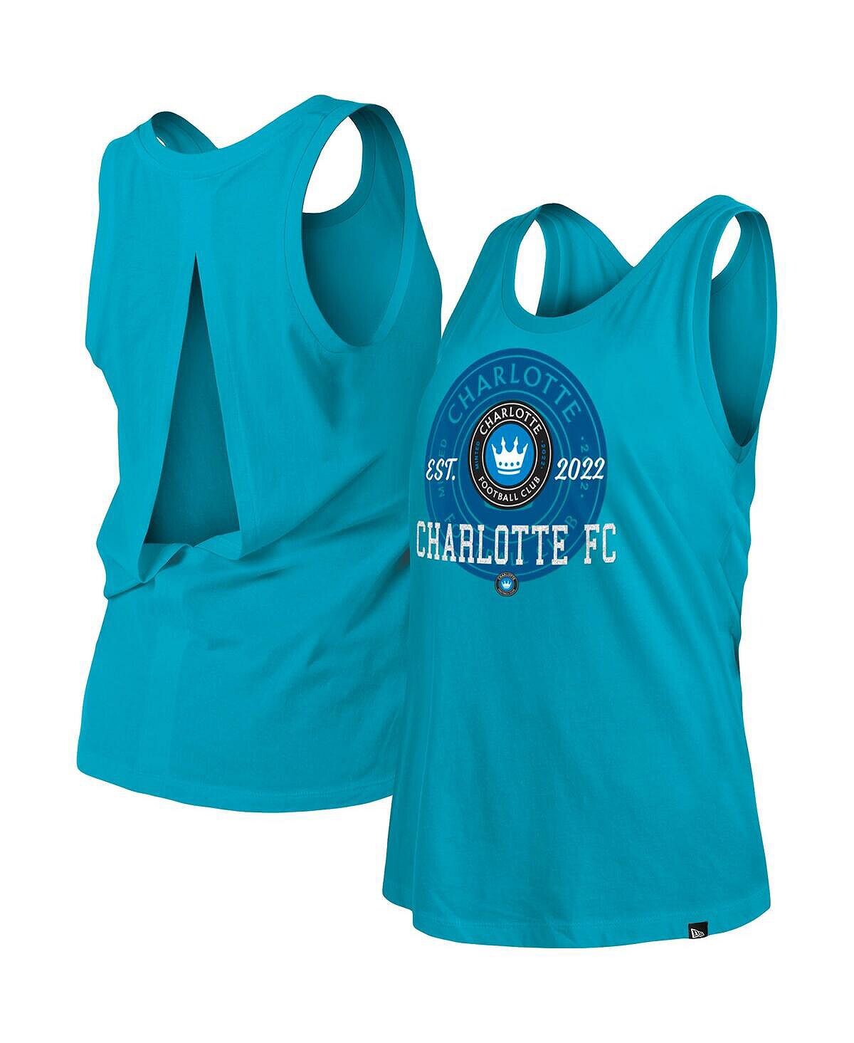 

Синяя женская майка Charlotte FC Athletic с разрезом на спине New Era, синий