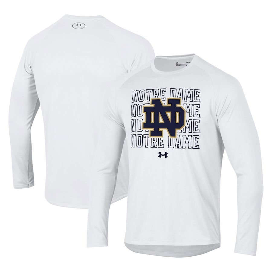 

Футболка с длинным рукавом Under Armour Notre Dame Fighting Irish, белый