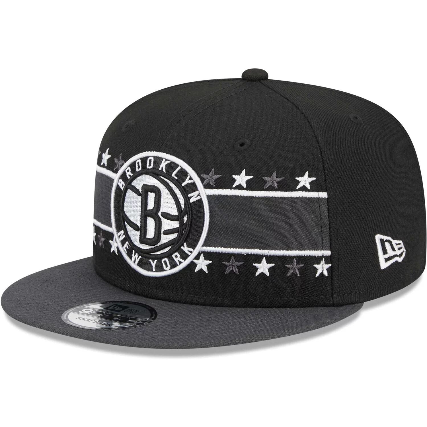 

Мужская черная кепка New Era Brooklyn Nets с полосками звезд 9FIFTY Snapback