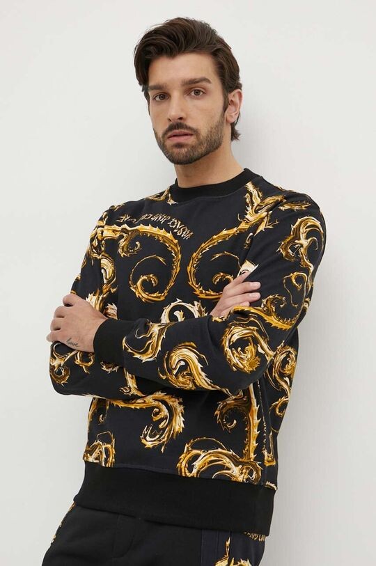 

Хлопковая толстовка Versace Jeans Couture, черный